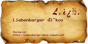 Liebenberger Ákos névjegykártya